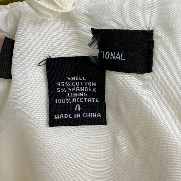 Moda International Dress Women 4 White Green Floral Empire Strapless Midi Spring - Picture 8 of 16